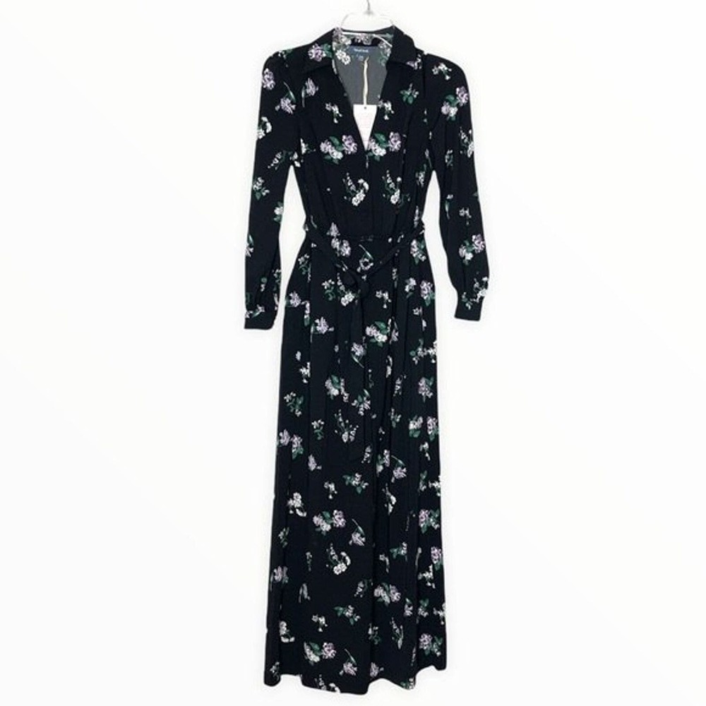 ModCloth‎ Jumpsuit Womens XXS Black White Floral Everything & More Bloomcore